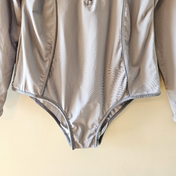 NWT Lyra Modest Swimwear Long Sleeve Swimsuit Grey Size Large. - Picture 11 of 16